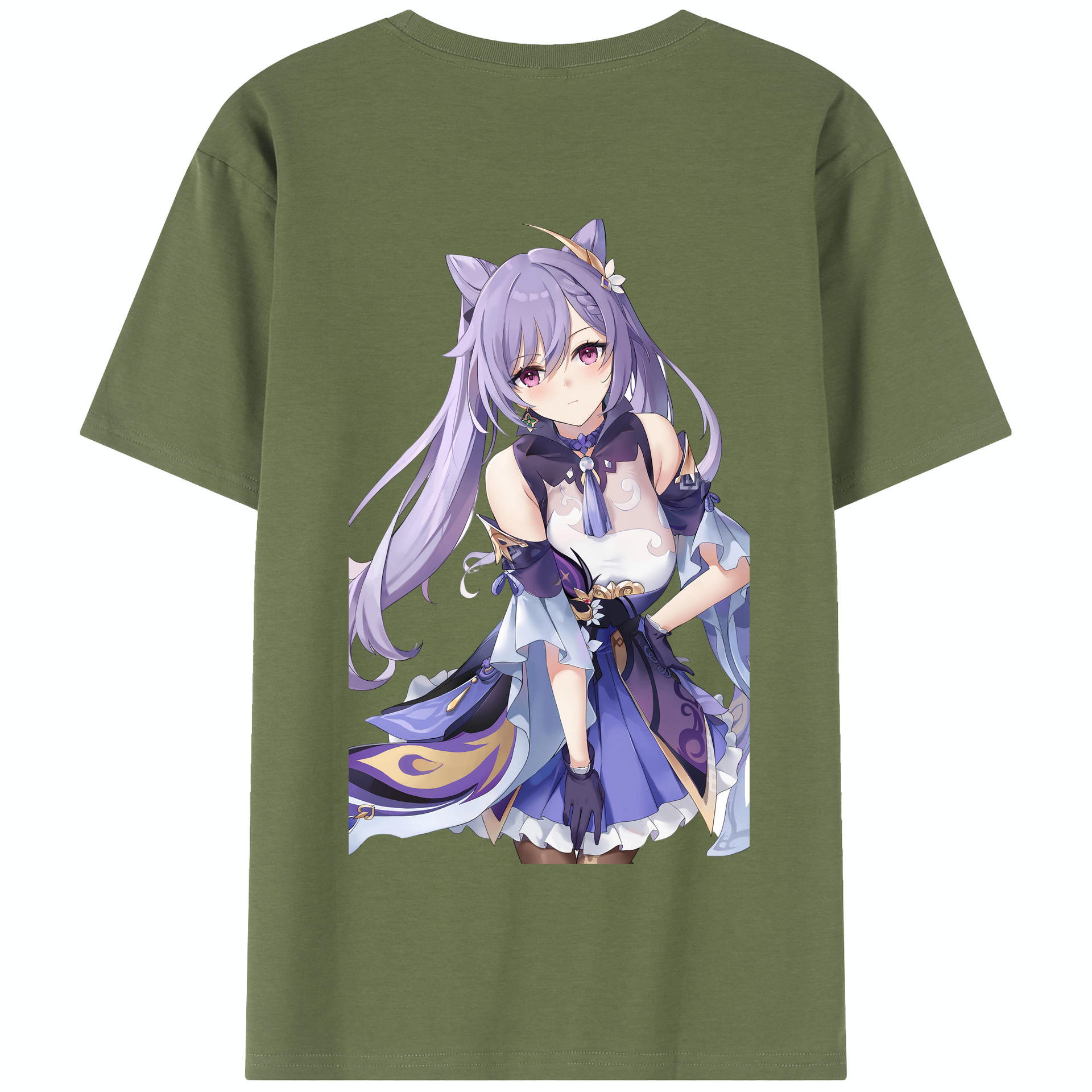 げんし神 刻晴 こくせい genshin Kokusei 綿100％半袖Tシャツ（背面プリント）